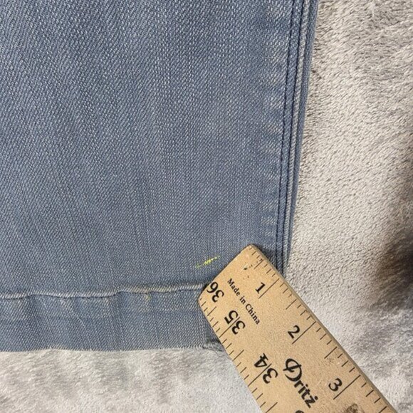 7 For All Mankind Jeans Womens 30 Blue Low Rise Ginger Flare Stretch Denim Pants - Picture 9 of 16